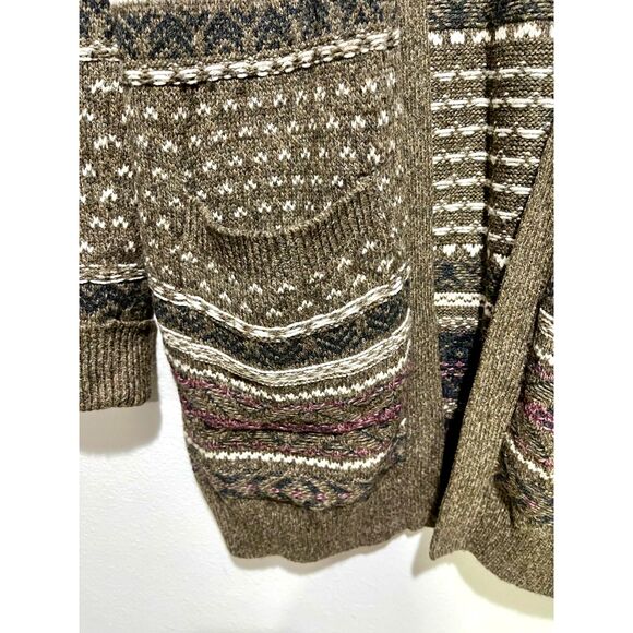 Abercrombie & Fitch sweater long cardigan fair northern isles pockets women's XS - Picture 4 of 5